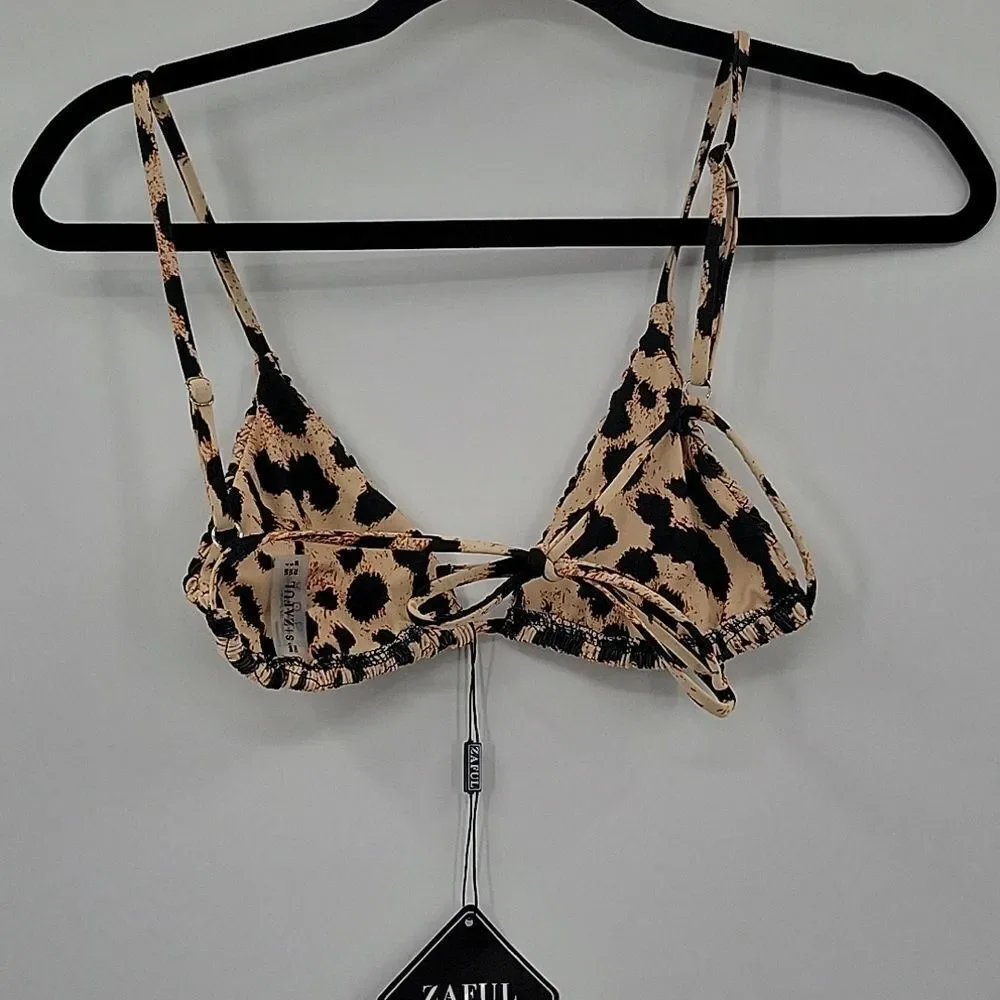 3For$20 Zaful bikini top  leopard print size S